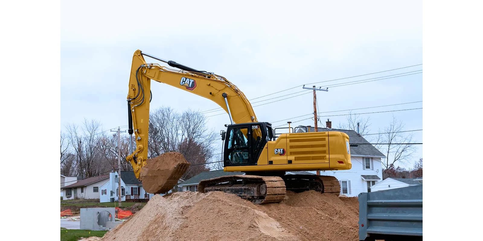 Excavator on civil site